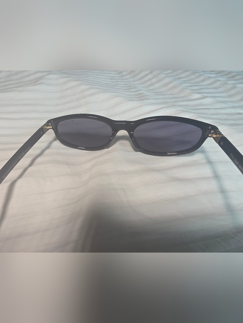 Miu Miu - Black Sunglasses - MU A06S - Picture 7 of 8